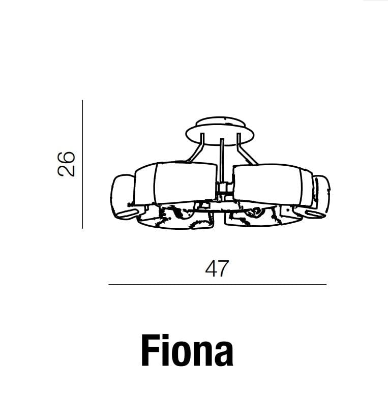 Plafoniera Fiona 6 Alb / Crom, AZ1554 (3)