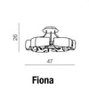 Plafoniera Fiona 6 Alb / Crom, AZ1554 (3)