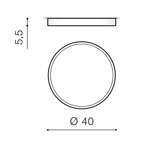 Plafoniera Monza II R Smart 40 Negru, AZ3243 (2)