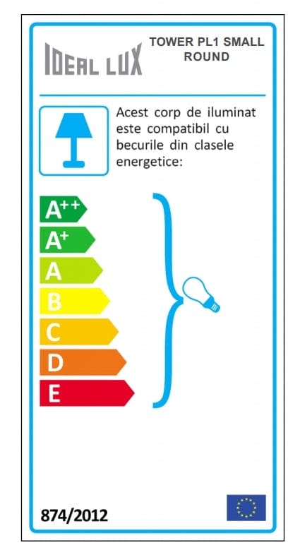 Plafoniera Tower PL1 Small Round (1)