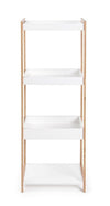 Raft din bambus si MDF, Brooklyn A Tall Natural / Alb, l40xA32xH114 cm (1)