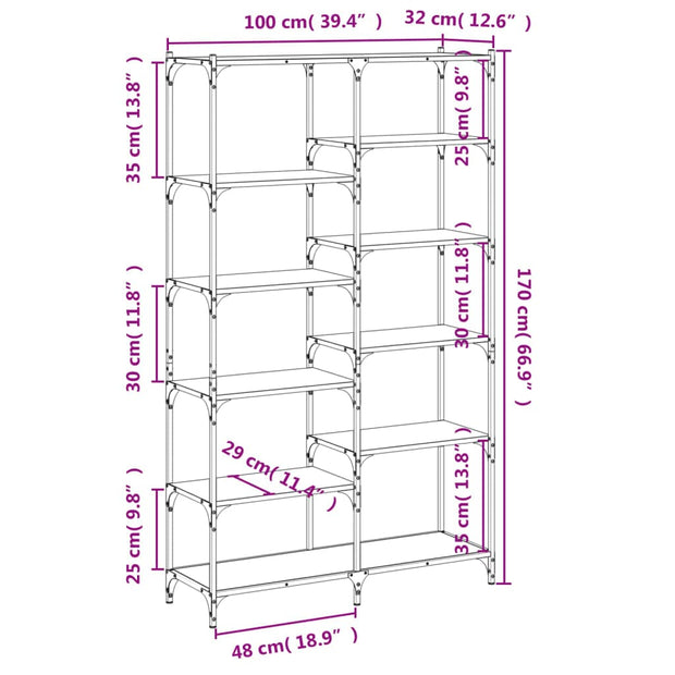 Raft din lemn, Loggia 121 Maro, l100xA32xH170 cm (8)