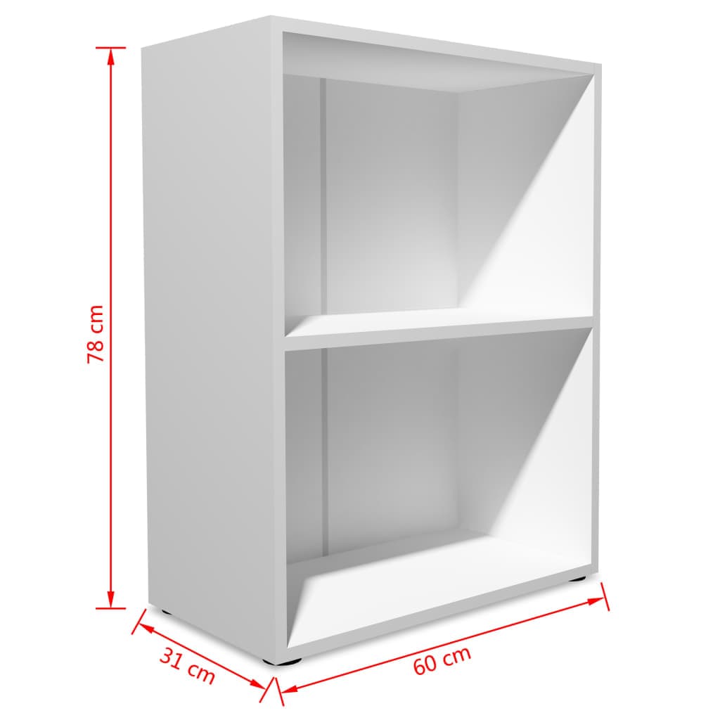 Raft din lemn, Loggia 140 Alb Mat, l60xA31xH78 cm (4)