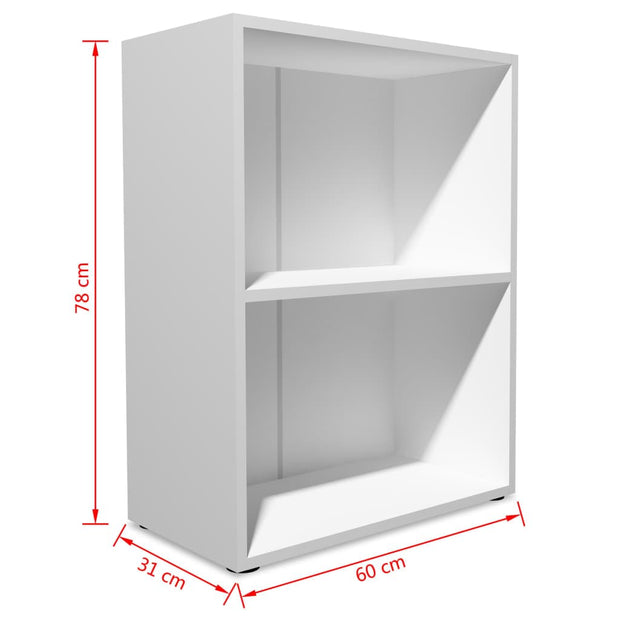 Raft din lemn, Loggia 140 Alb Mat, l60xA31xH78 cm (4)