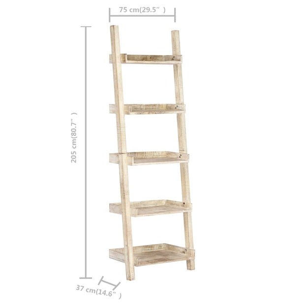 Raft din lemn, Loggia 189 Alb, l75xA37xH205 cm (3)