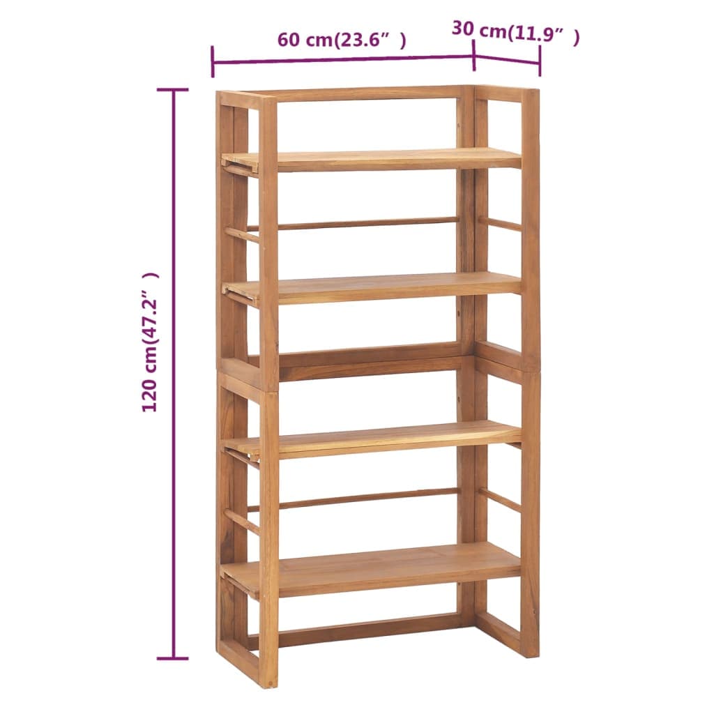 Raft din lemn, Loggia 75 Natural, l60xA30xH120 cm (6)