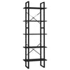 Raft din metal si lemn compozit, Loggia 115 Negru, l60xA30xH105 cm (1)