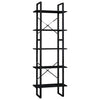 Raft din metal si lemn, Loggia 109 Negru, l60xA30xH105 cm (1)