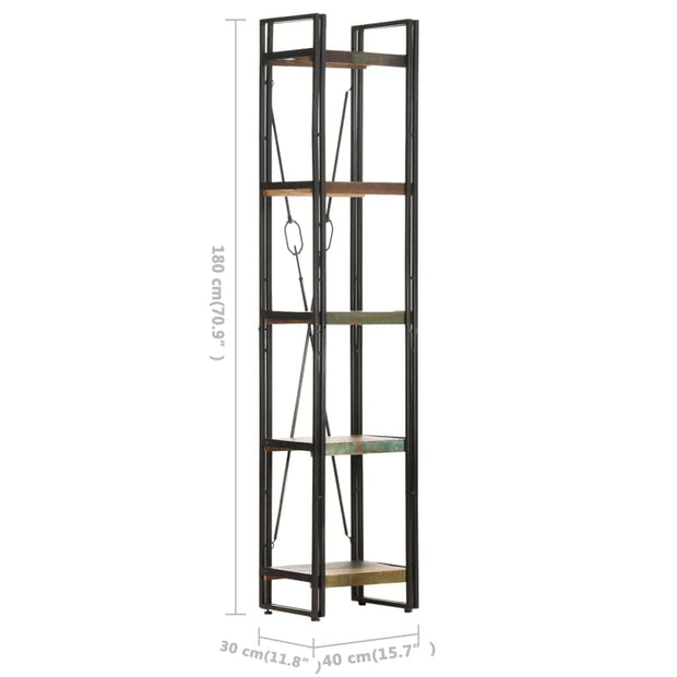 Raft din metal si lemn, Loggia 111 Natural, l40xA30xH180 cm (3)