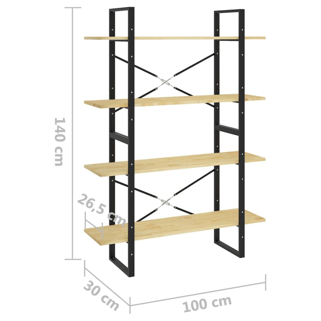 Raft din metal si lemn, Loggia 172 Natural, l100xA30xH140 cm (7)