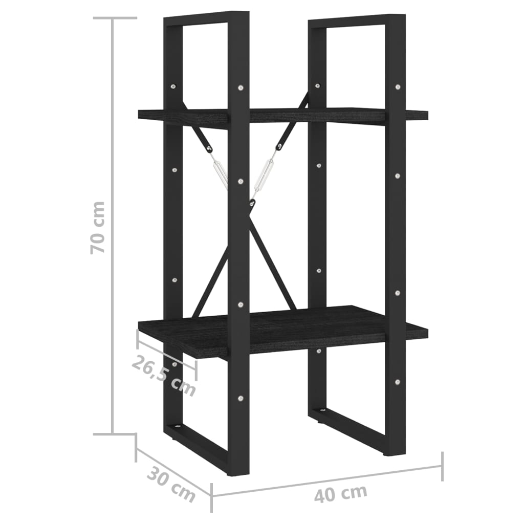 Raft din metal si lemn, Loggia 215 Negru, l40xA30xH70 cm (7)