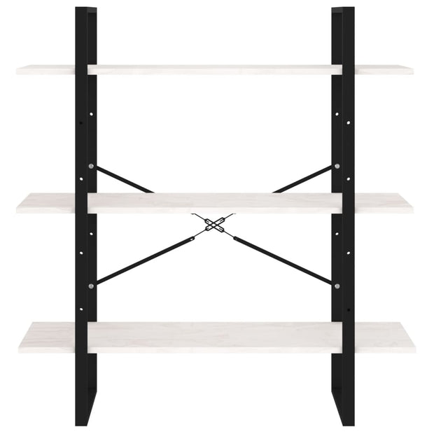 Raft din metal si lemn, Loggia 224 Alb, l100xA30xH105 cm (4)