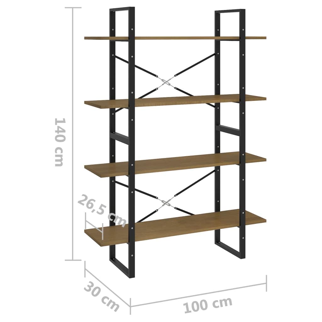 Raft din metal si lemn, Loggia 52 Maro, l100xA30xH140 cm (7)