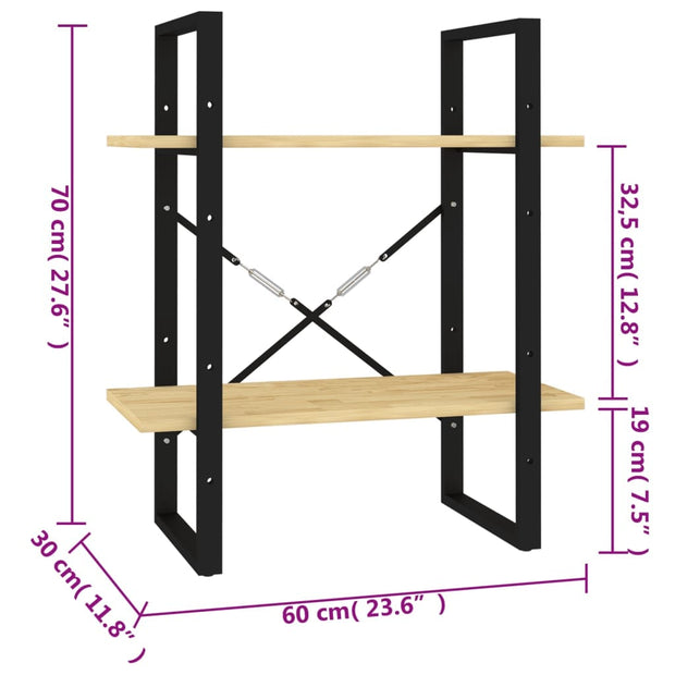 Raft din metal si lemn, Loggia 98 Natural, l60xA30xH70 cm (7)