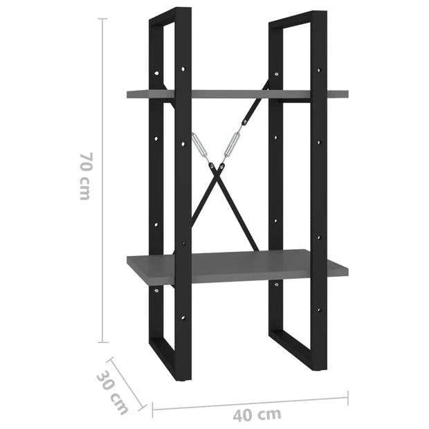 Raft din metal si pal, Loggia 212 Gri, l40xA30xH70 cm (6)