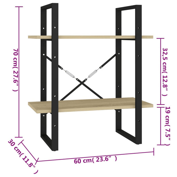 Raft din metal si pal, Loggia 97 Stejar Sonoma, l60xA30xH70 cm (6)