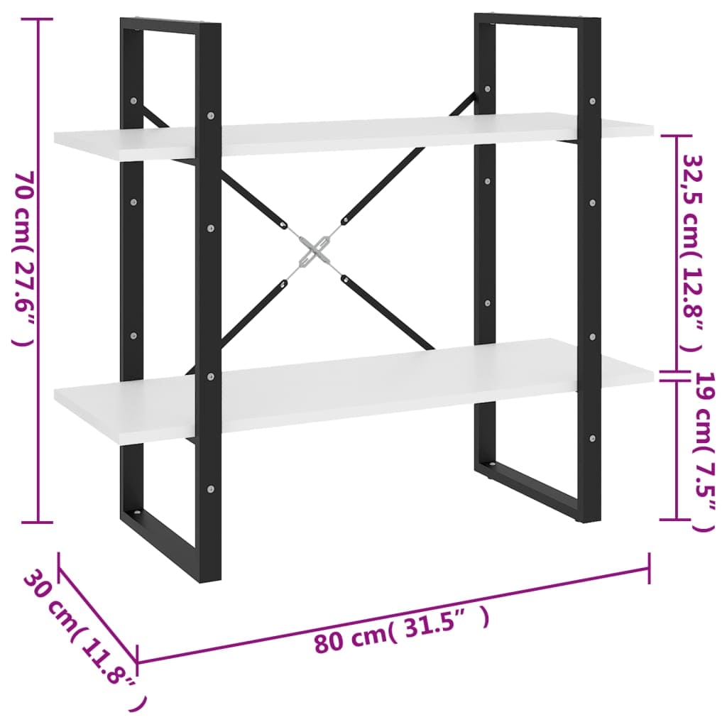 Raft din metal si pal, Loggia 99 Alb, l80xA30xH70 cm (6)