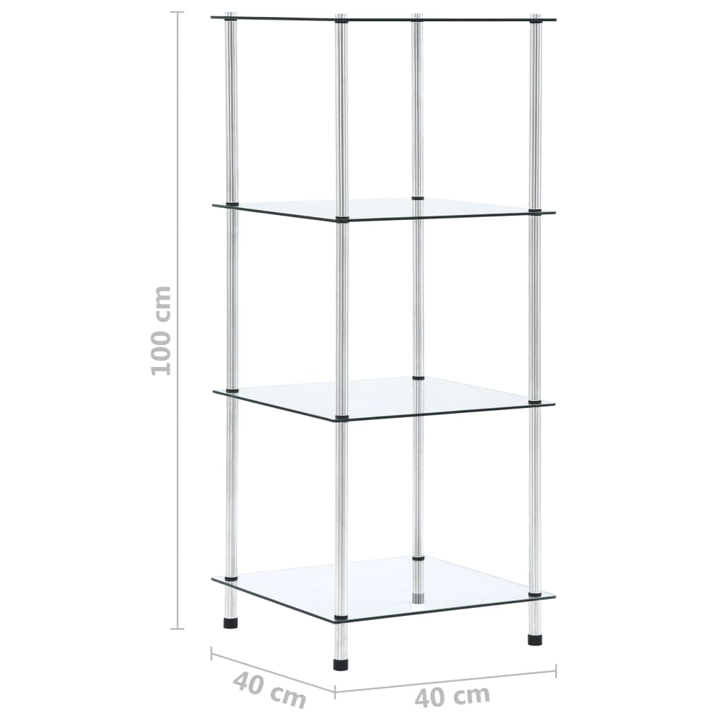 Raft din metal si sticla, Loggia 141 Transparent, l40xA40xH100 cm (3)