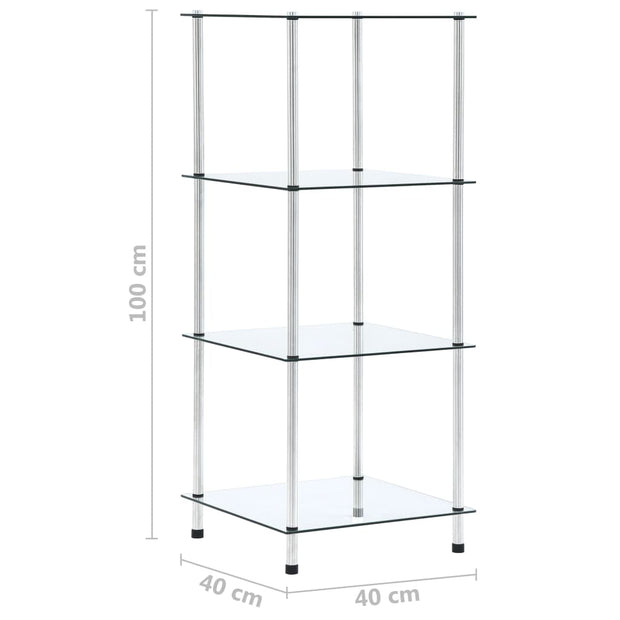 Raft din metal si sticla, Loggia 141 Transparent, l40xA40xH100 cm (3)