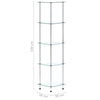 Raft din metal si sticla, Loggia 72 Transparent, l30xA30xH130 cm (4)