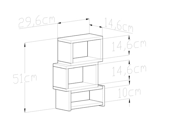 Oyo Raft din pal, Hera Nuc, l29xA14,6xH51 cm