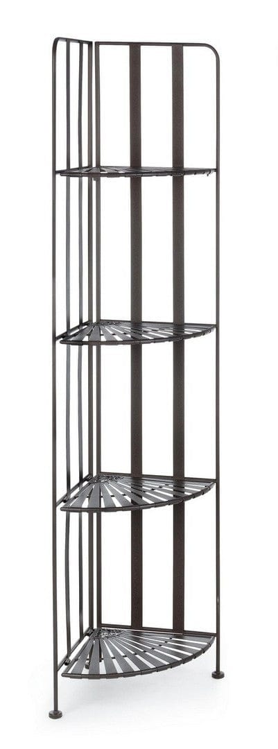 Raft pliabil pentru gradina / terasa, din metal, Ray Corner Tall Maro Inchis, L49xl36xH159 cm