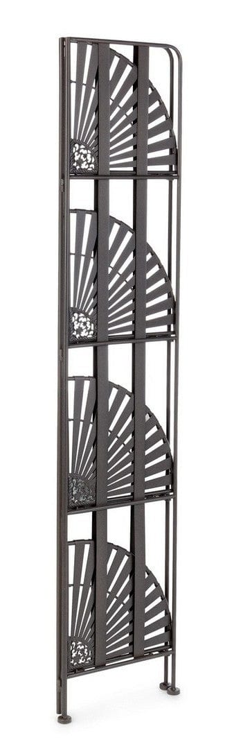 Raft pliabil pentru gradina / terasa, din metal, Ray Corner Tall Maro Inchis, L49xl36xH159 cm (1)