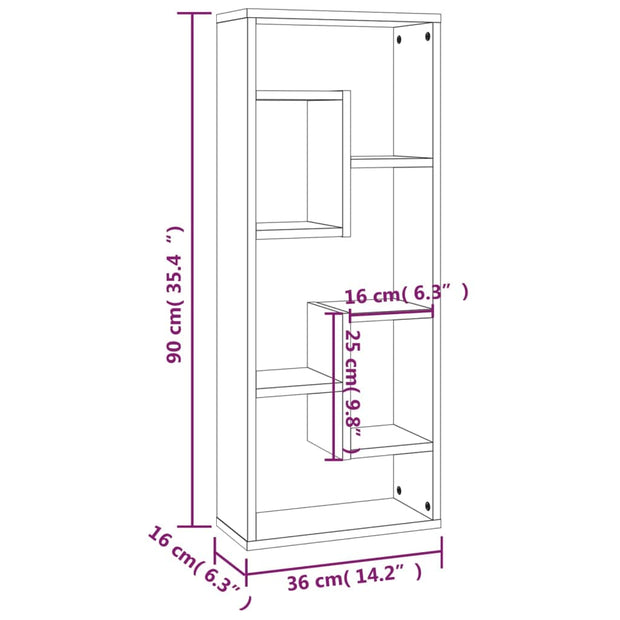 Raft suspendat din lemn compozit, Loggia 112 Stejar / Fumuriu, l36xA16xH90 cm (8)