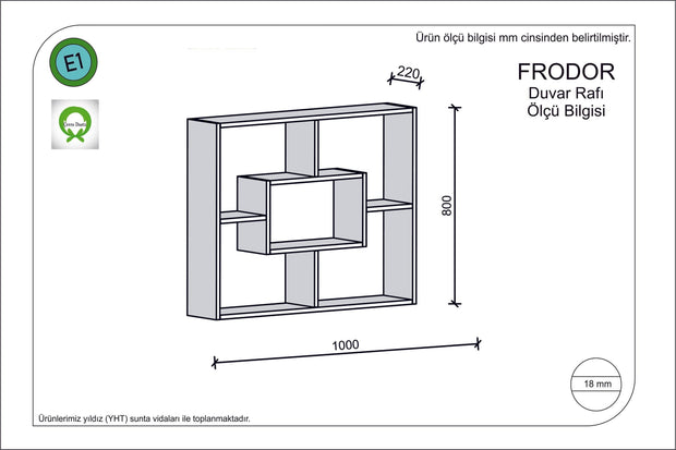 Oyo Raft suspendat din pal, Frodor Nuc, l100xA22xH80 cm