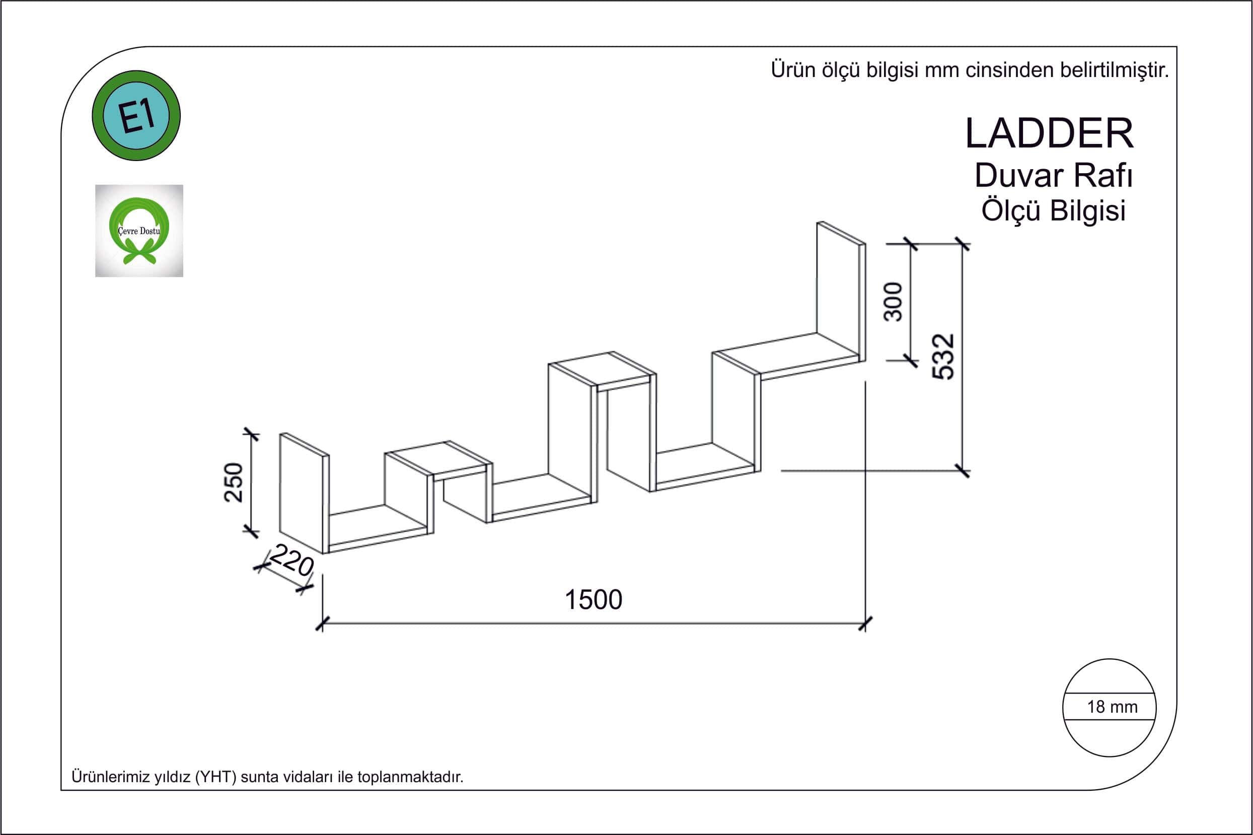 Oyo Raft suspendat din pal, Ladder Maro, l150xA22xH53,2 cm