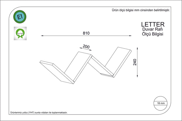 Oyo Raft suspendat din pal, Letter Alb, l81xA22xH24 cm