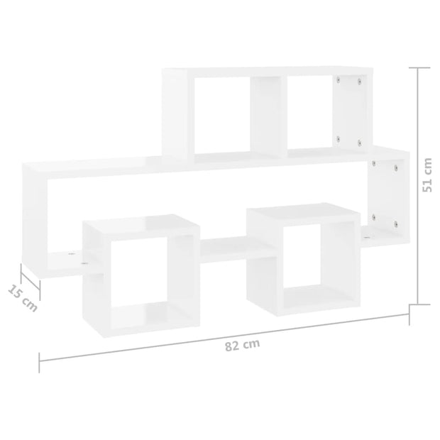 Raft suspendat din pal, Loggia 95 Alb, l82xA15xH51 cm (5)