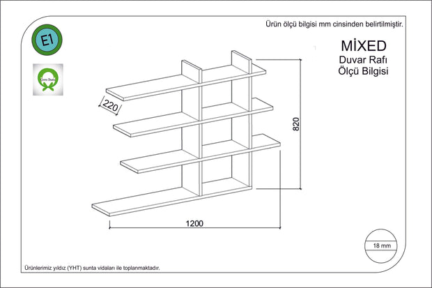 Oyo Raft suspendat din pal, Mixed Nuc, l120xA22xH82 cm