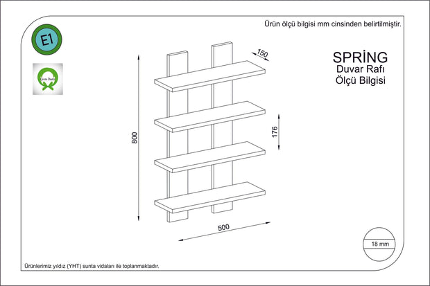 Oyo Raft suspendat din pal, Spring Alb, l50xA17xH80 cm