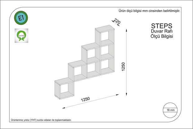 Oyo Raft suspendat din pal, Steps Maro, l125xA22xH125 cm