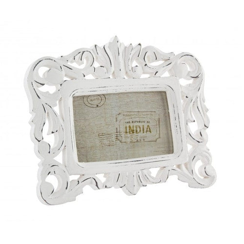 Rama foto decorativa din MDF Dalila Alb, 26,7 x 22 cm