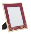 Mauro Ferretti Rama foto decorativa din MDF si metal Glam Large Bordeaux / Auriu, 28 x 33,5 cm