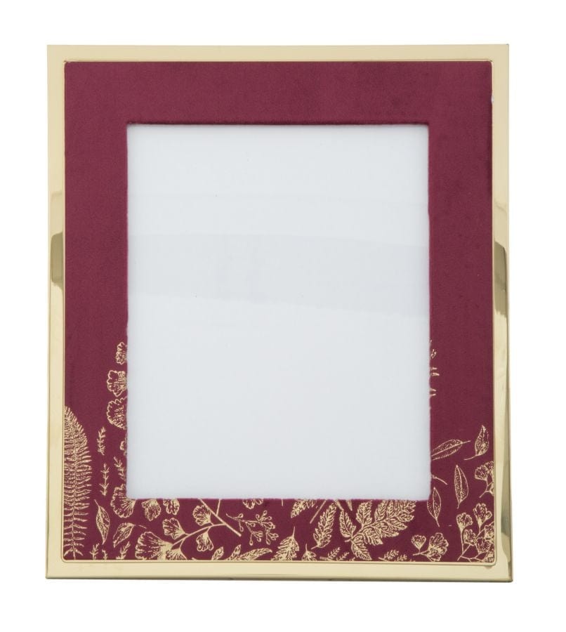 Mauro Ferretti Rama foto decorativa din MDF si metal Glam Large Bordeaux / Auriu, 28 x 33,5 cm