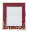 Mauro Ferretti Rama foto decorativa din MDF si metal Glam Large Bordeaux / Auriu, 28 x 33,5 cm