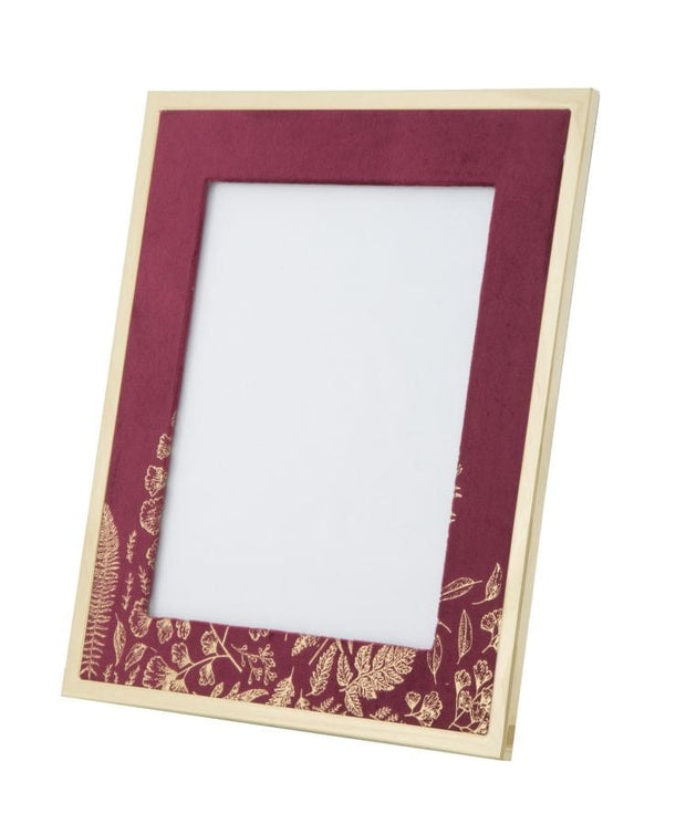 Mauro Ferretti Rama foto decorativa din MDF si metal Glam Large Bordeaux / Auriu, 28 x 33,5 cm