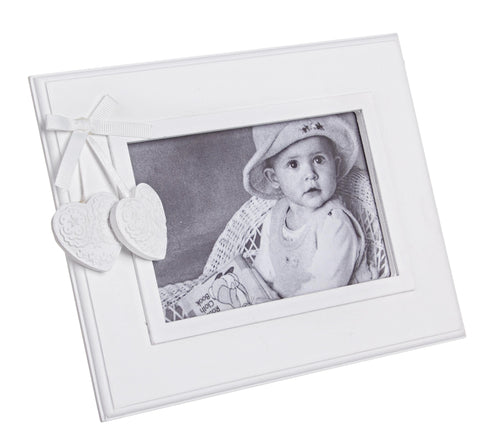 Rama foto decorativa din MDF Zaira Alb, 22 x 17 cm