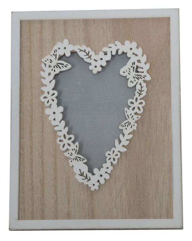 Rama foto decorativa din MDF si lemn Laugh Love Natural, 17,5 x 22,8 cm (1)