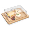 Zeller Recipient pentru branzeturi, din lemn cu capac de plastic, Cheese Rectangle Natural, L25xl20xH8 cm