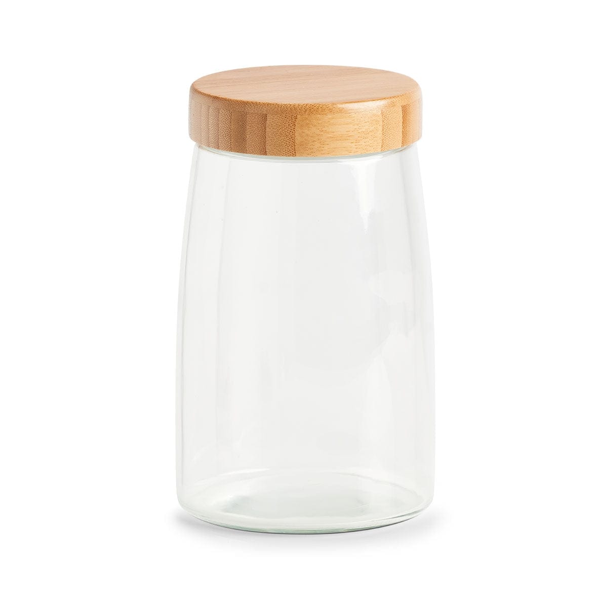 Recipient pentru depozitare cu capac, din sticla, Bamboo Large Natural, 1600 ml, Ø12,5xH20,5 cm