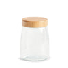 Recipient pentru depozitare cu capac, din sticla, Bamboo Medium Natural, 1300 ml, Ø12,5xH16,5 cm