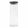 Zeller Recipient pentru depozitare cu capac etans, din sticla, Classic Extra Tall Transparent / Negru, 1650 ml, Ø10,3xH28,1 cm