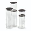 Recipient pentru depozitare cu capac etans, din sticla, Classic Small Transparent / Negru, 350 ml, Ø10,3xH8,1 cm (4)