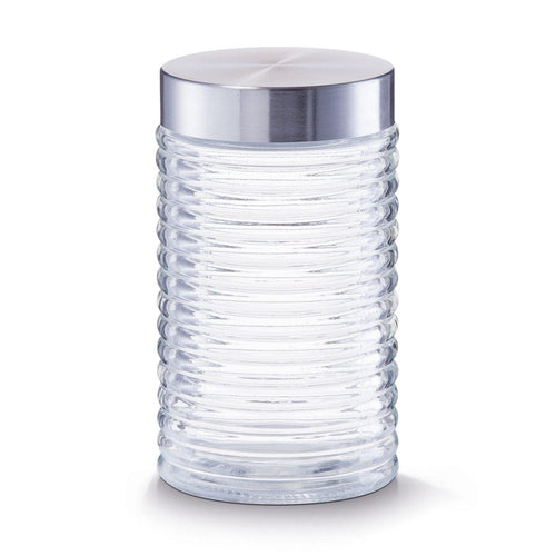 Recipient pentru depozitare Geri, capac inox, Glass 1000 ml, Ø 10,5xH17,5 cm