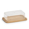 Recipient pentru unt, din bambus cu capac de plastic, Bamboo Rectangle Natural, L19xl12,5xH6 cm