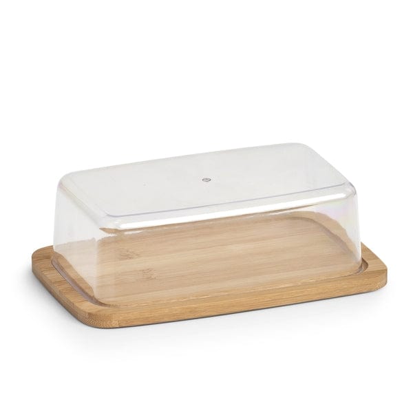 Recipient pentru unt, din bambus cu capac de plastic, Bamboo Rectangle Natural, L19xl12,5xH6 cm